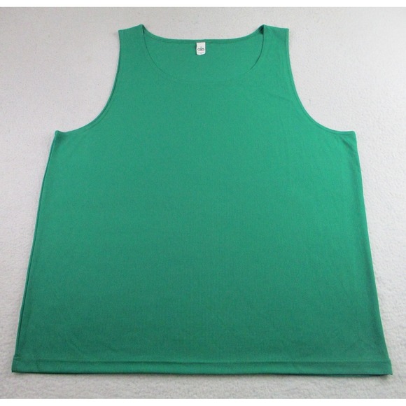 Alo Tank Top Mens 2XL Green Athletic Sleeveless Performance 100% Polyester Gym - Picture 1 of 7